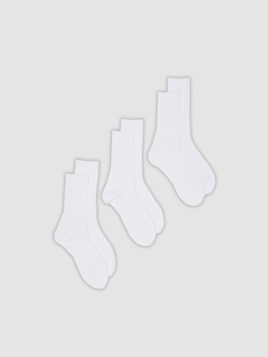 3er-Pack wei&szlig;e Sportsocken aus Stretch-Baumwolle_0
