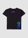 Schwarzes T-Shirt aus reiner Baumwolle mit K-Pop Demon Hunters Print f&uuml;r M&auml;dchen_1