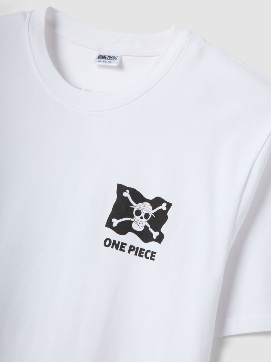 White One Piece print T-shirt in pure cotton, relaxed fit_5