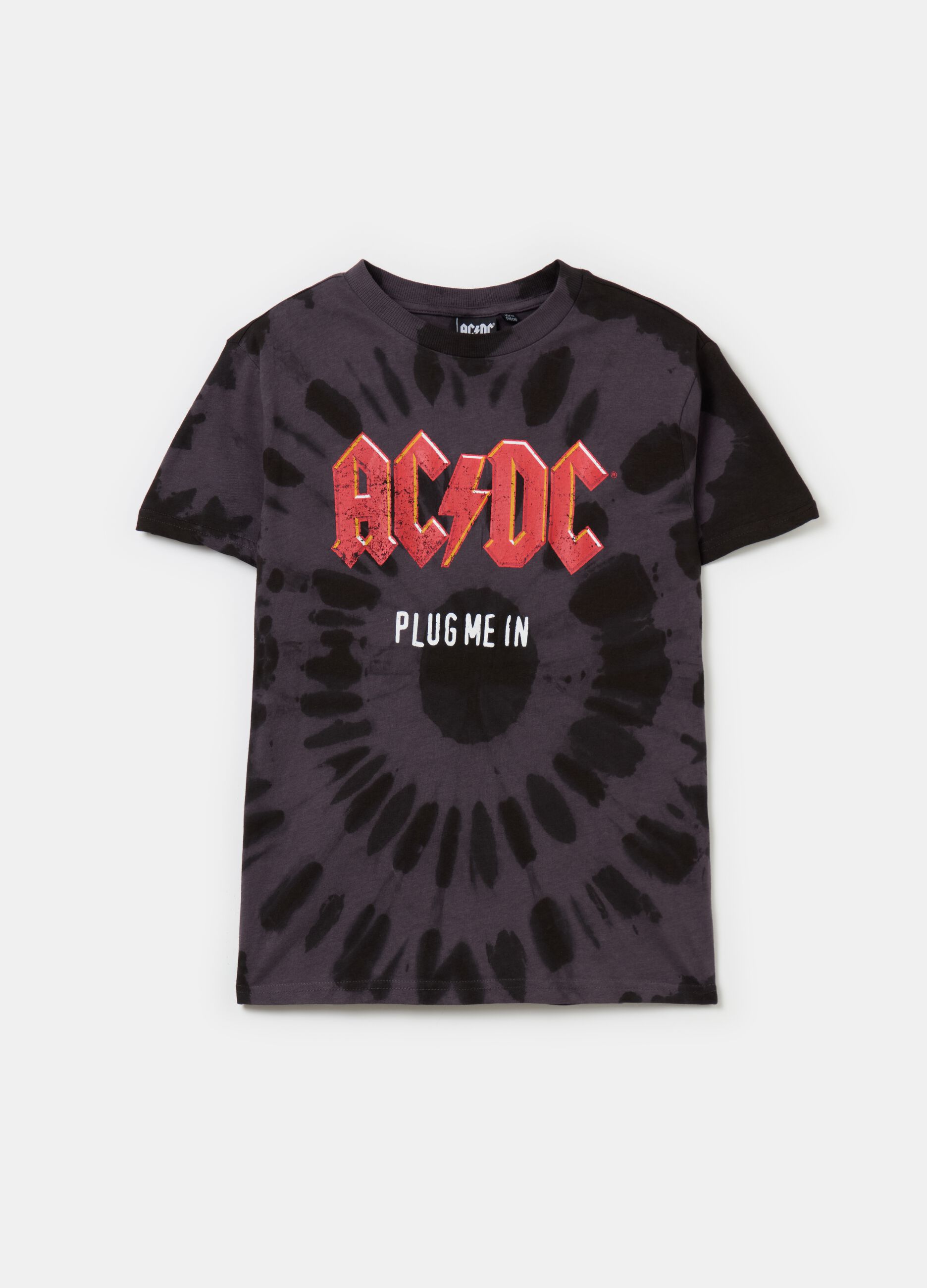 AC/DC print cotton T-shirt
