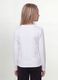 White organic cotton and stretchy viscose T-shirt with ribbed neckline for girls_3