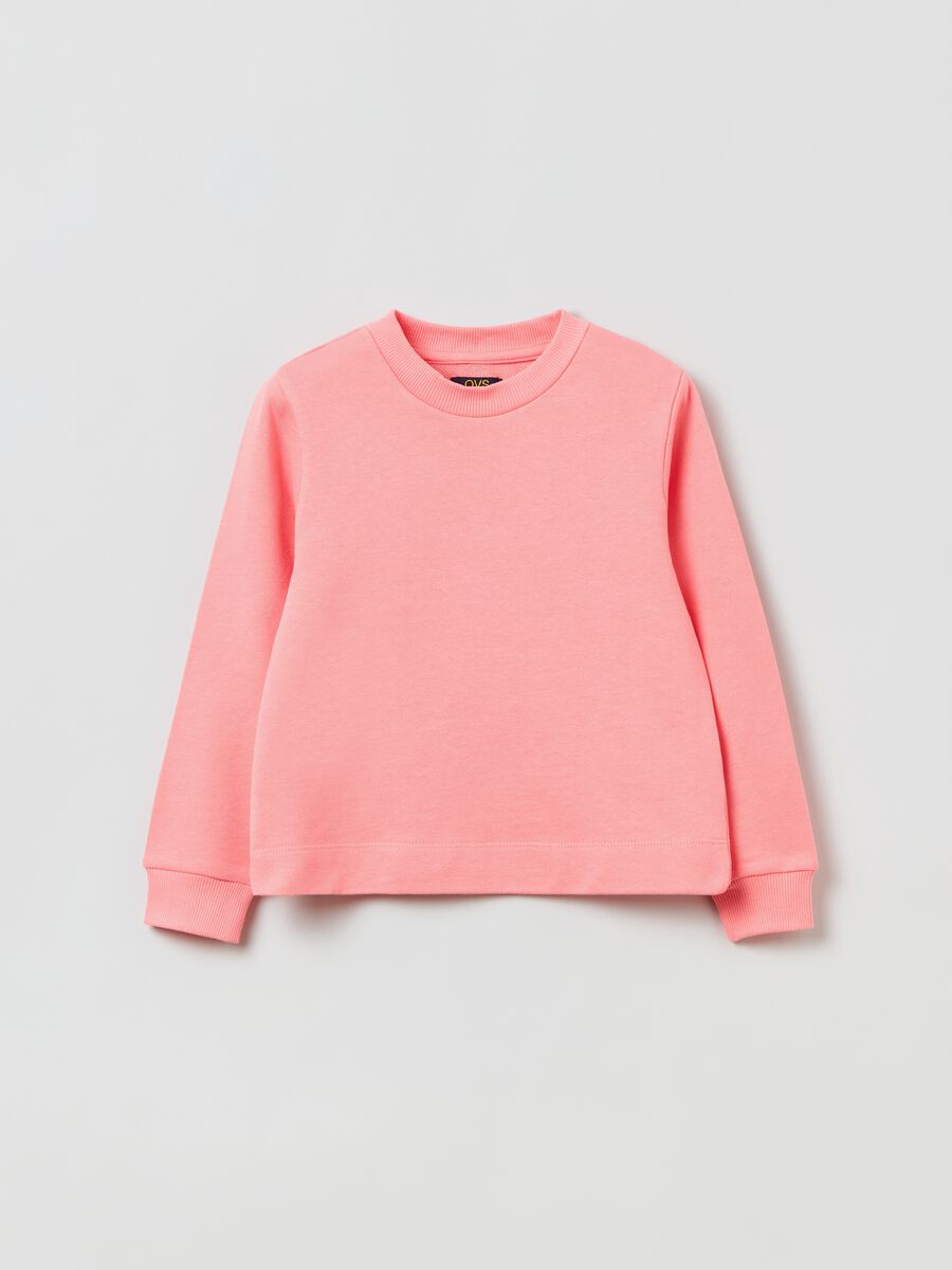 Sweatshirt in French terry with round neck_0