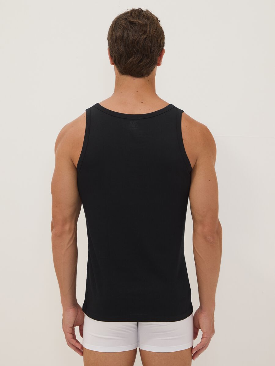 3-pack of blue organic cotton vests_2