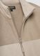 Grey fleece sweatshirt with collar and zip, regular fit_1