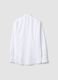 White slim-fit pure cotton shirt with cutaway collar_1