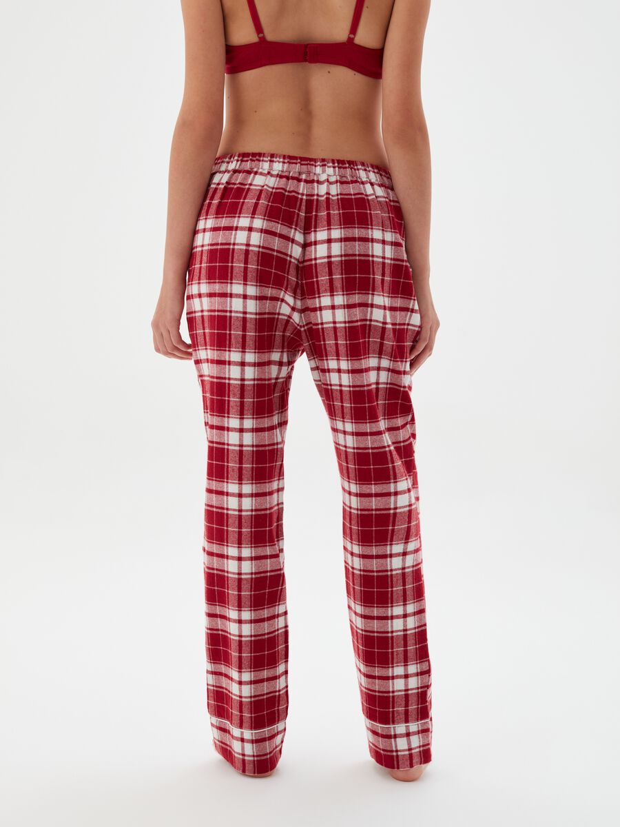 Pantalone pigiama check con lurex_2