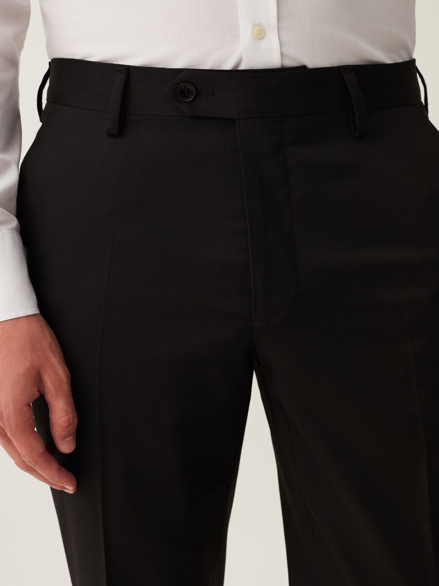 Black slim-fit trousers_3