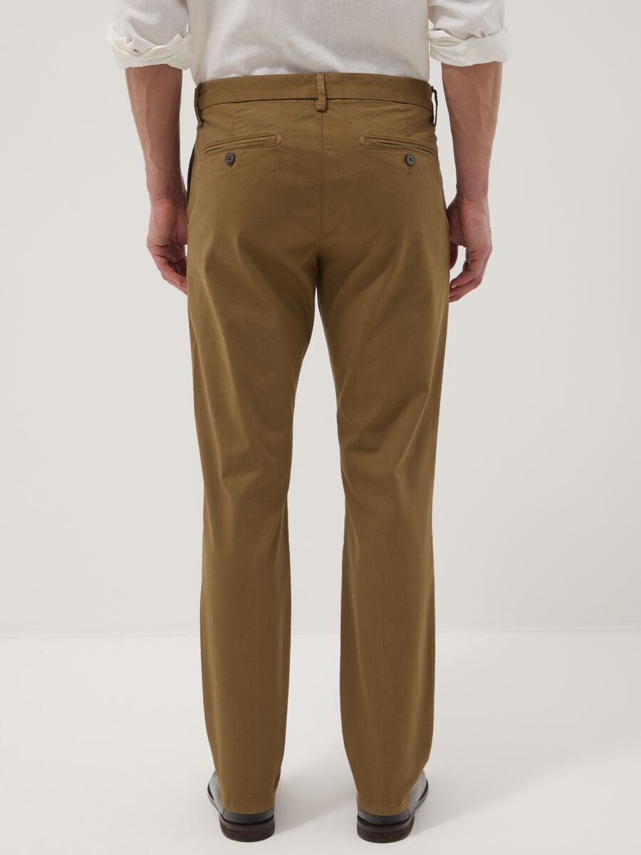 Brown slim-fit stretch-cotton chino trousers_2