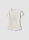 T-shirt branca justa em algod&atilde;o el&aacute;stico com aplica&ccedil;&otilde;es de strass_0