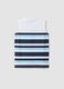 Blue and white striped pure cotton boys&rsquo; vest, regular fit_1