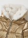 Regular fit golden padded jacket for baby girls_2