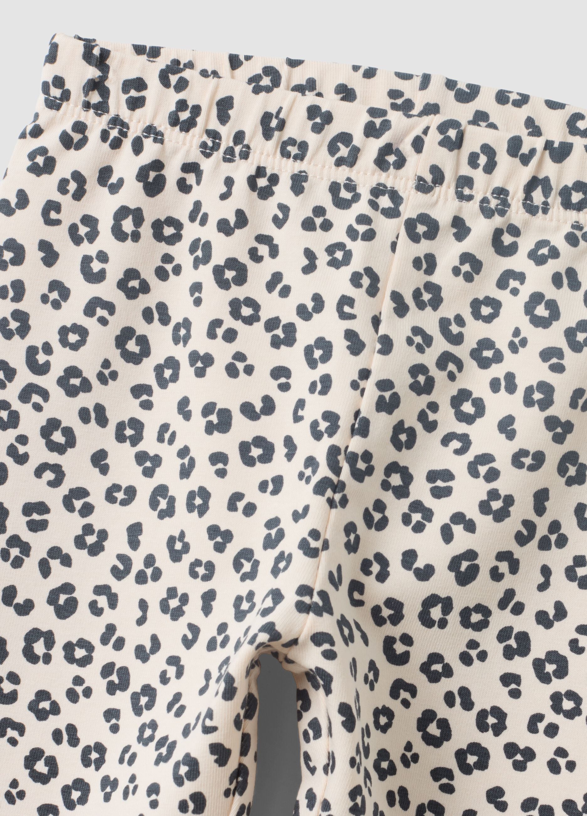 Mehrfarbige Leggings aus Bio-Baumwollmix mit Animal-Print f&uuml;r Baby-M&auml;dchen
