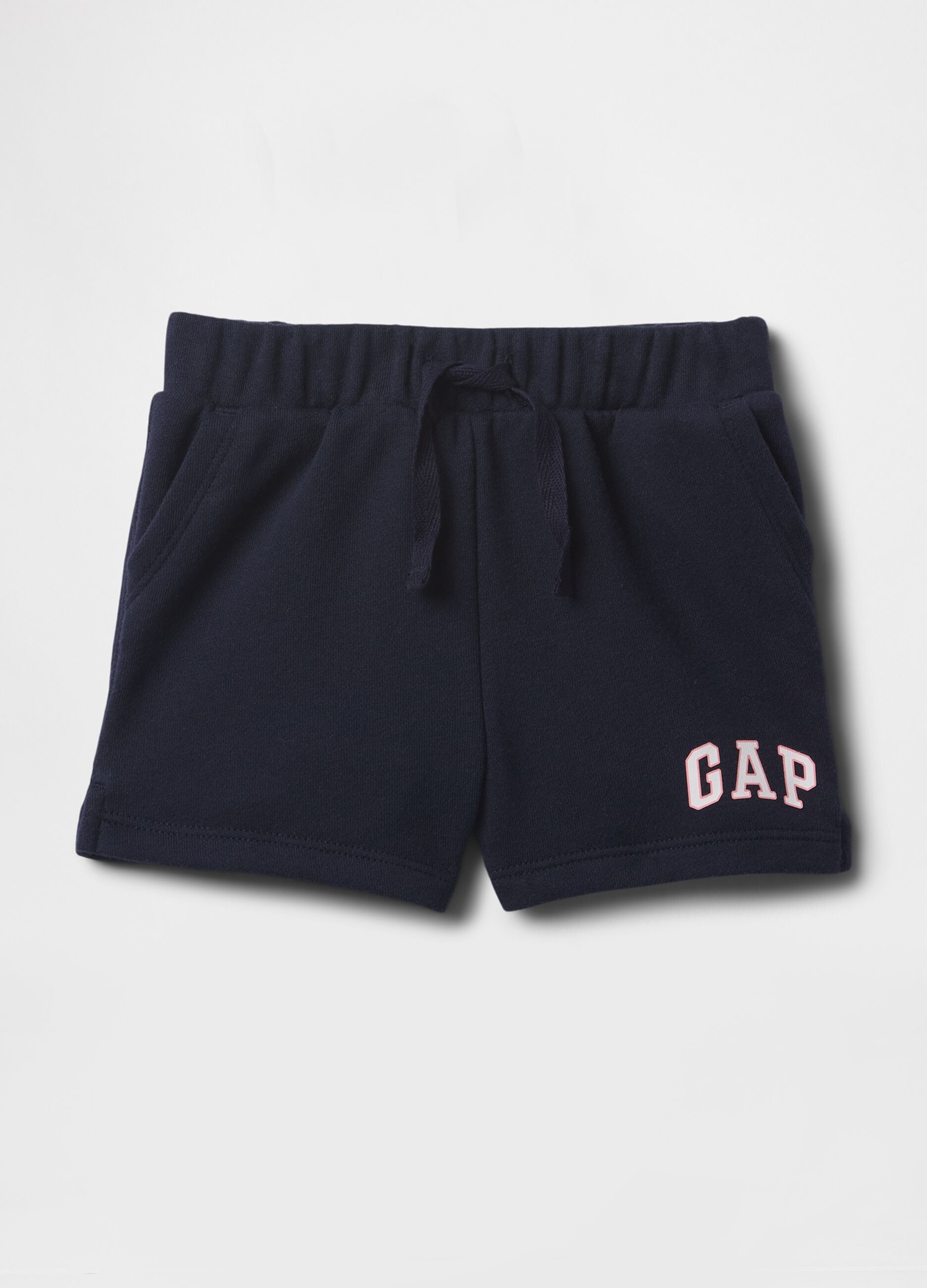 Cotton-blend shorts with elasticated waist