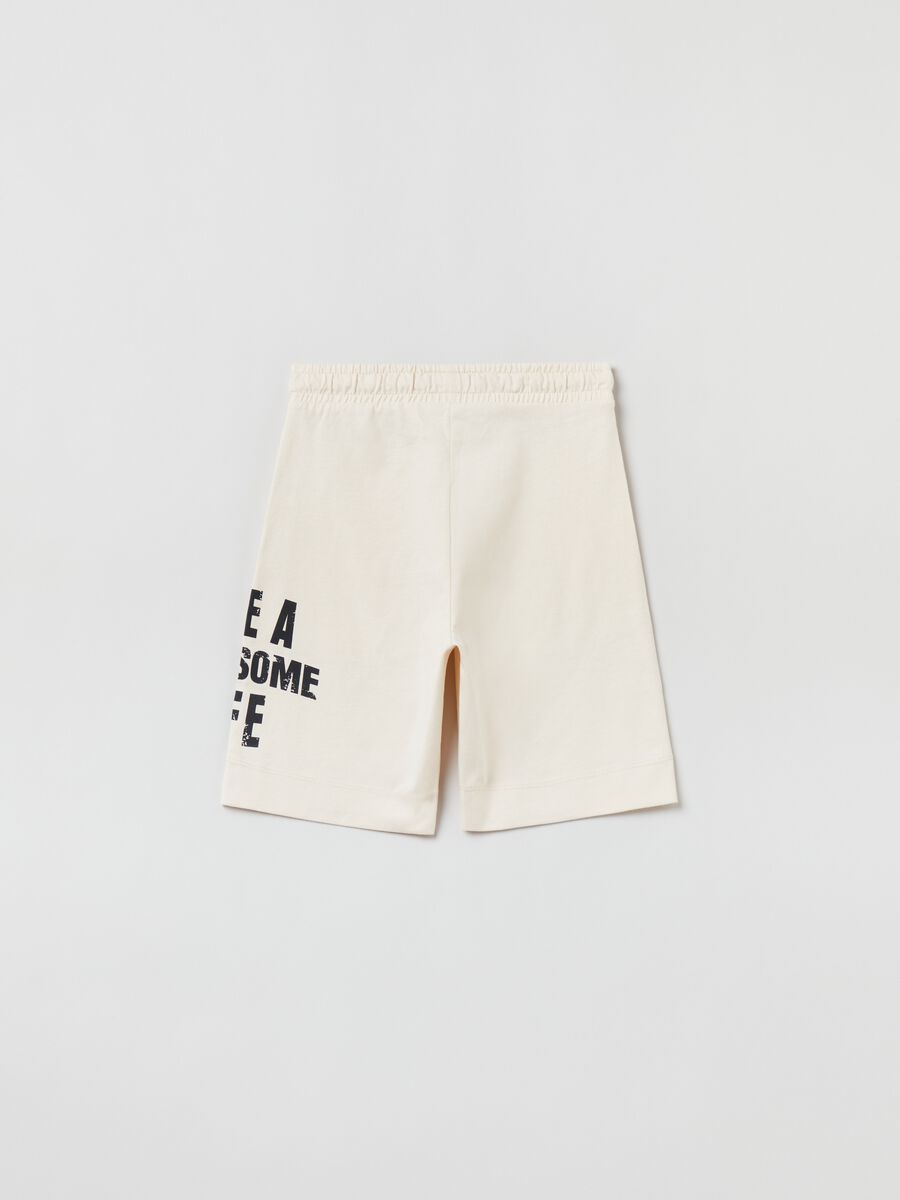 Short with drawstring and lettering print_1