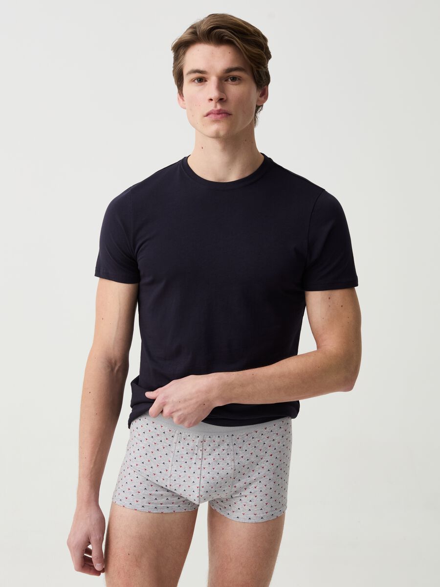 Three-pack boxer shorts with pattern in stretch organic cotton_0