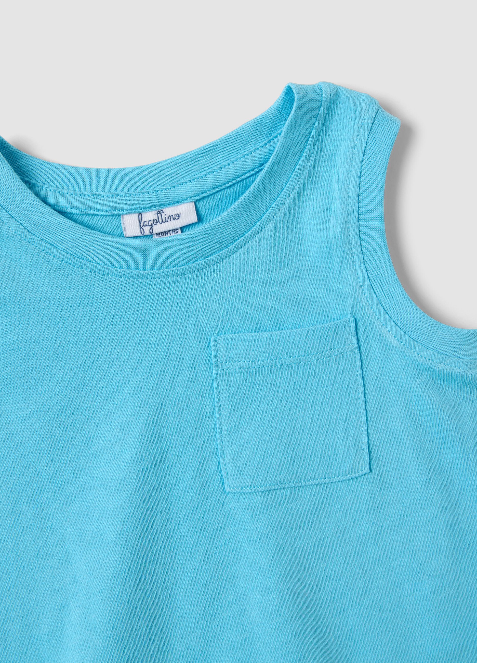 2-pack of light blue pure cotton tank tops