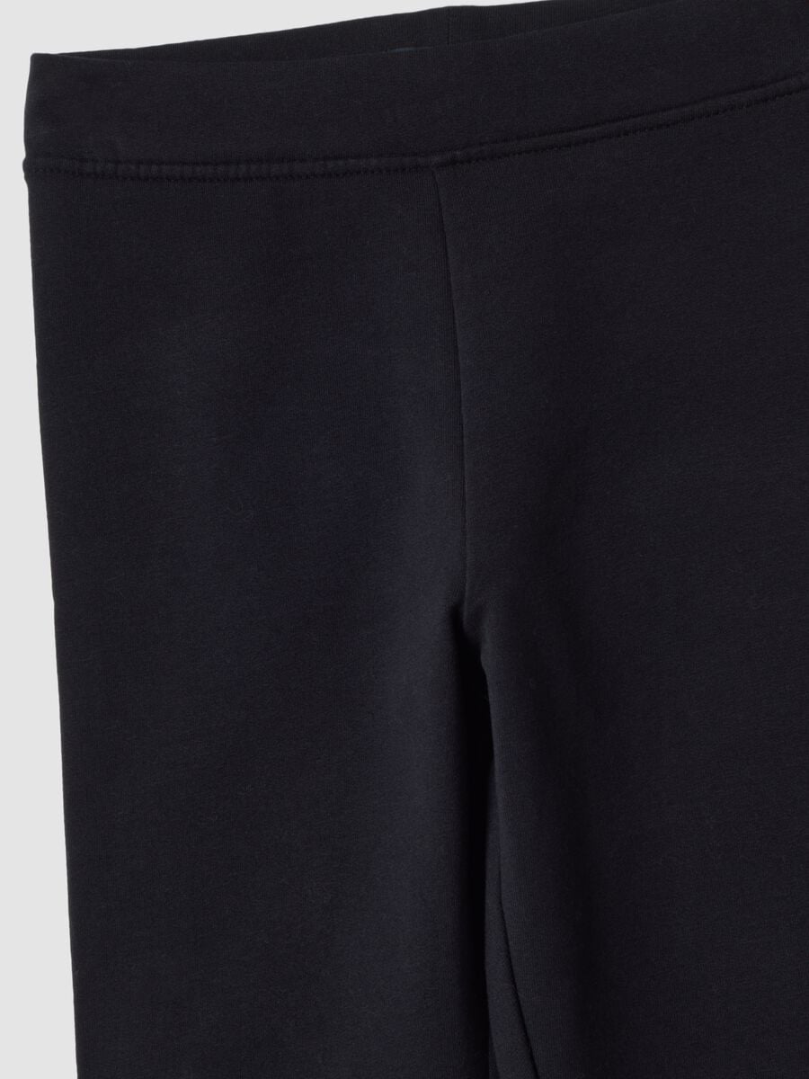 Schwarze Skinny-Fit-Leggings aus elastischer Bio-Baumwolle_2
