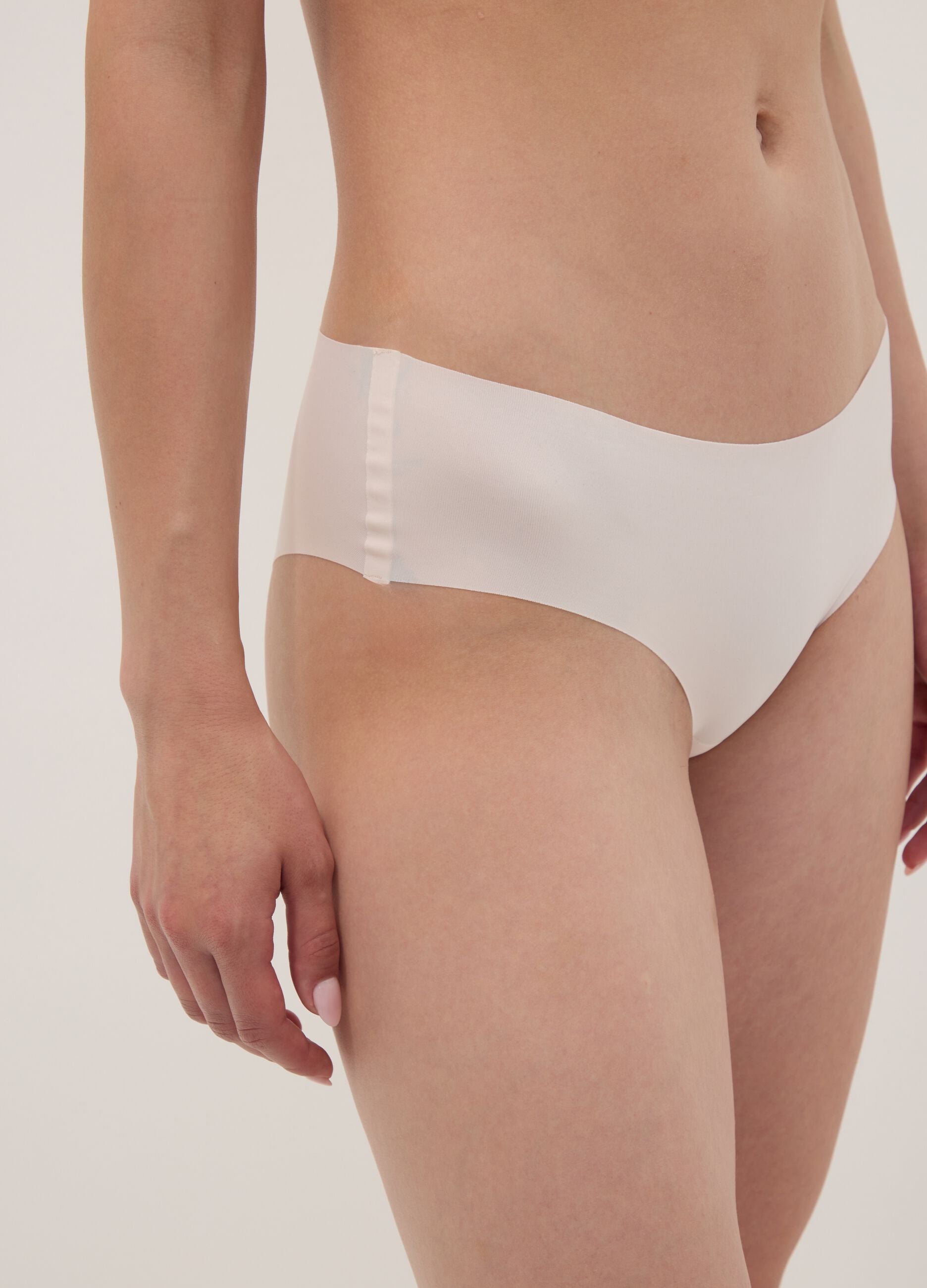 Pinke Hipster-Slips aus elastischer Mikrofaser mit normaler Bundh&ouml;he