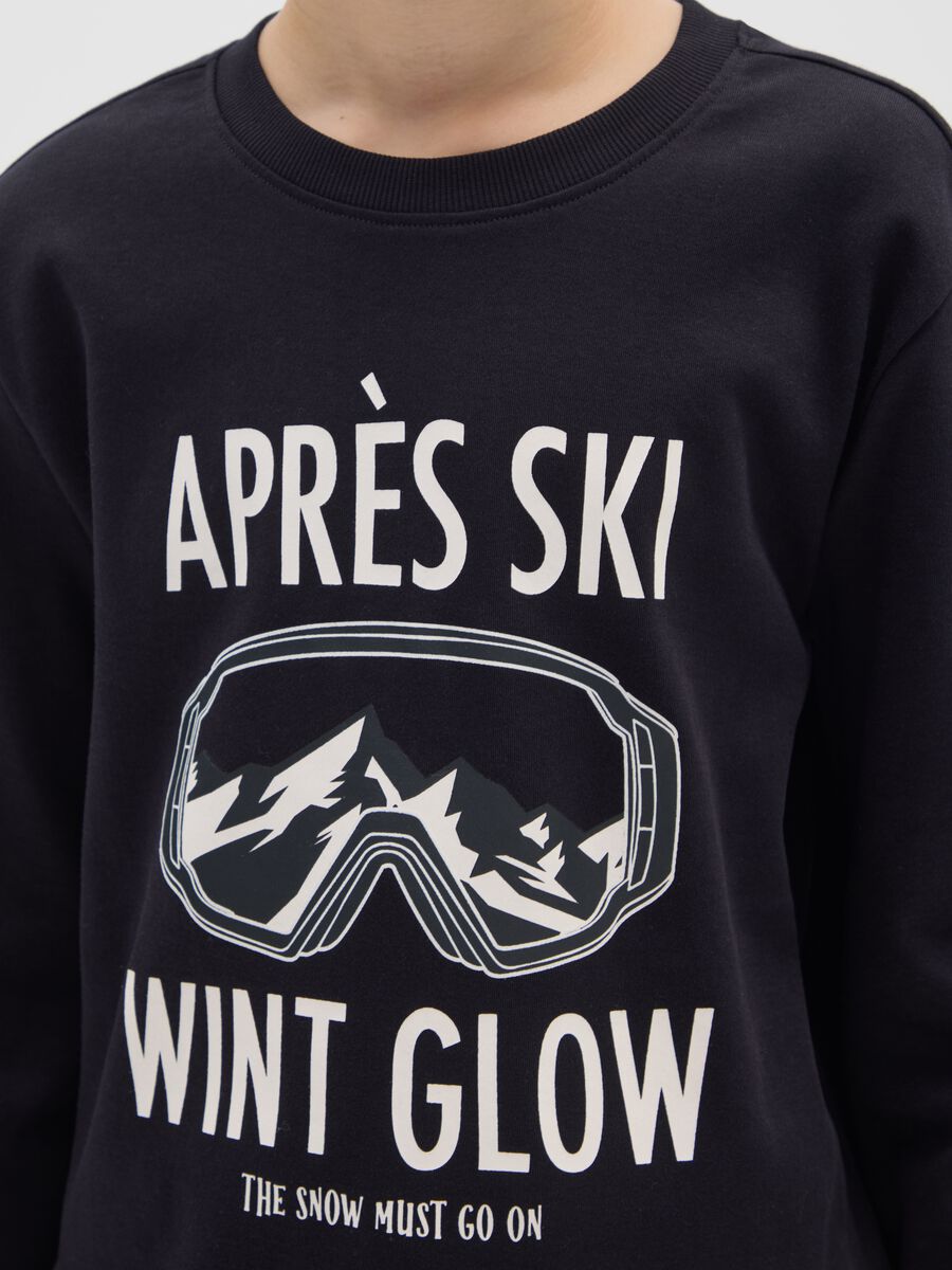 Boys' black long sleeve t-shirt in pure cotton regular fit_2