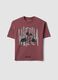 Purple short-sleeve pure cotton T-shirt_0