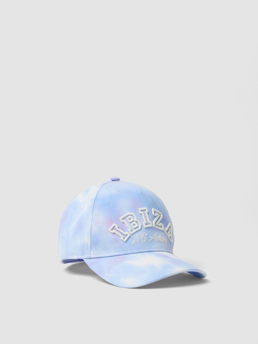 Cappello da baseball in puro cotone multicolor da bambina_0