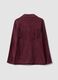 Roter Blazer aus echtem Leder mit Fransen, Regular Fit_3