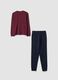 Multicoloured organic cotton pyjamas with "Good Mood" slogan for boys_1