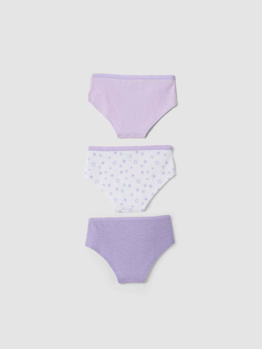 Tripack di slip viola in cotone organico elasticizzato_1