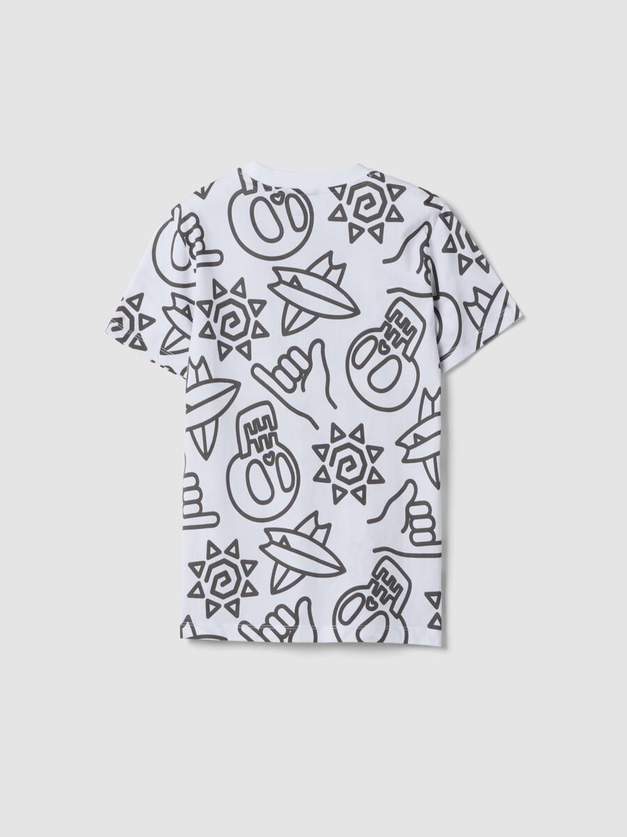 White pure cotton short-sleeve T-shirt_1