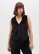 Black waistcoat with lining and regular fit buttons_0
