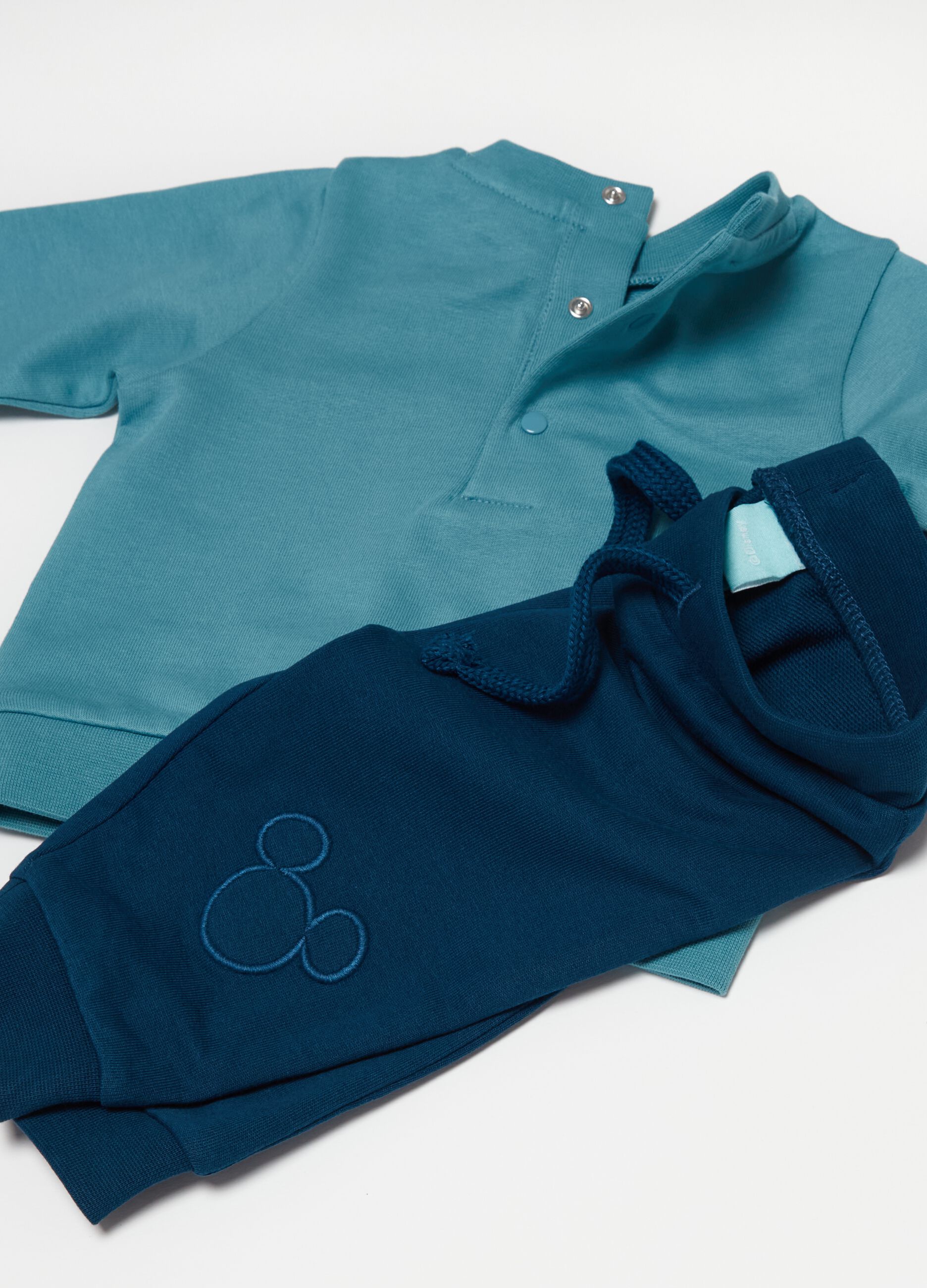 Organic cotton jogging set with Mickey Mouse print