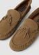 Braune Loafer aus echtem Leder mit Schleife_1