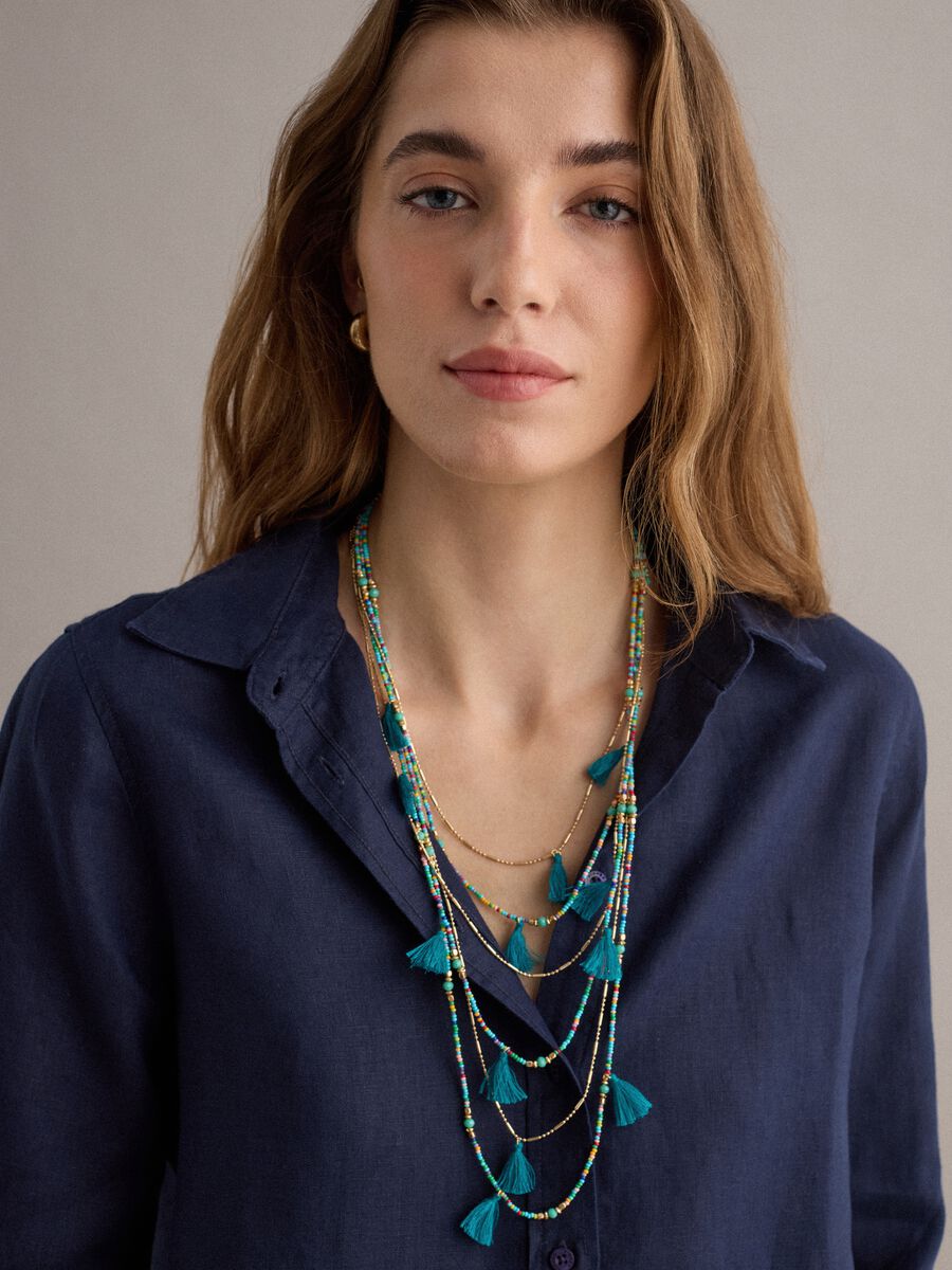 Regular Fit blaues Hemd aus reiner Leinen_1