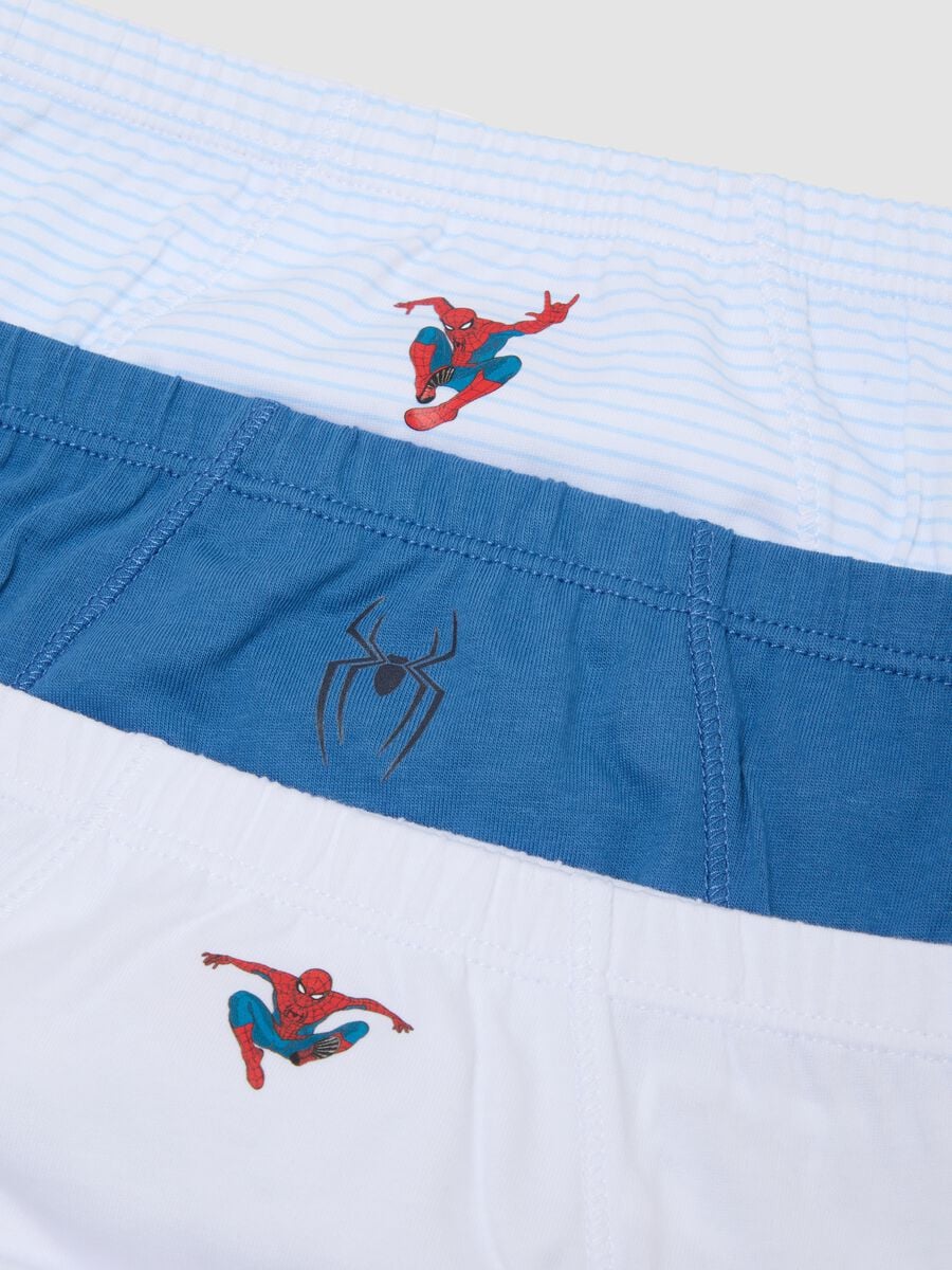 Five-pack of multicolour Spider-Man print briefs in pure organic cotton_3