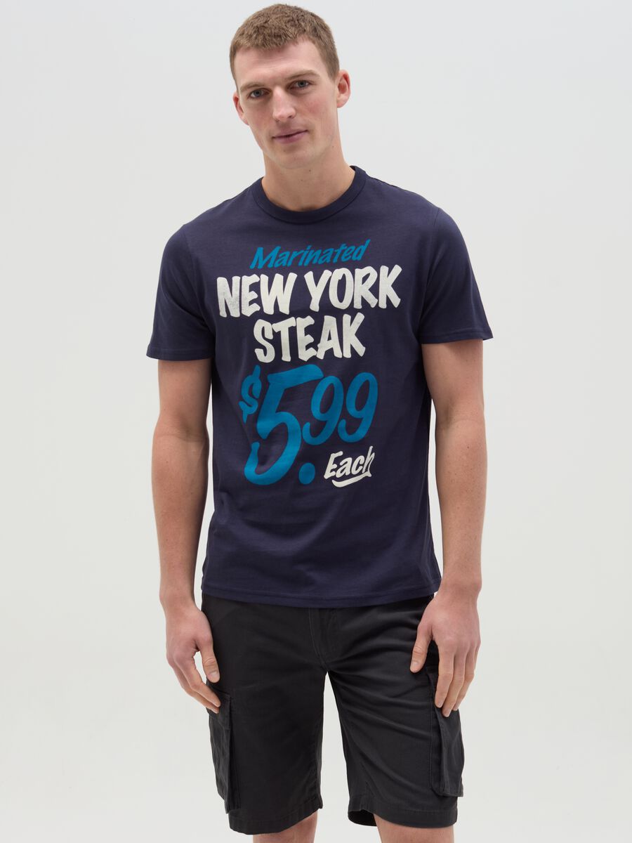 T-shirt con stampa New York Steak_0