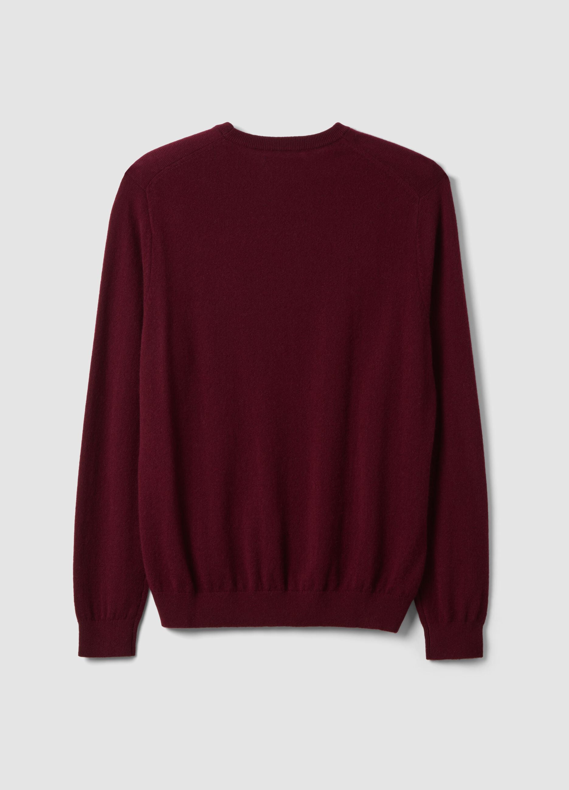 Roter Regular-Fit-Pullover aus reinem Kaschmir