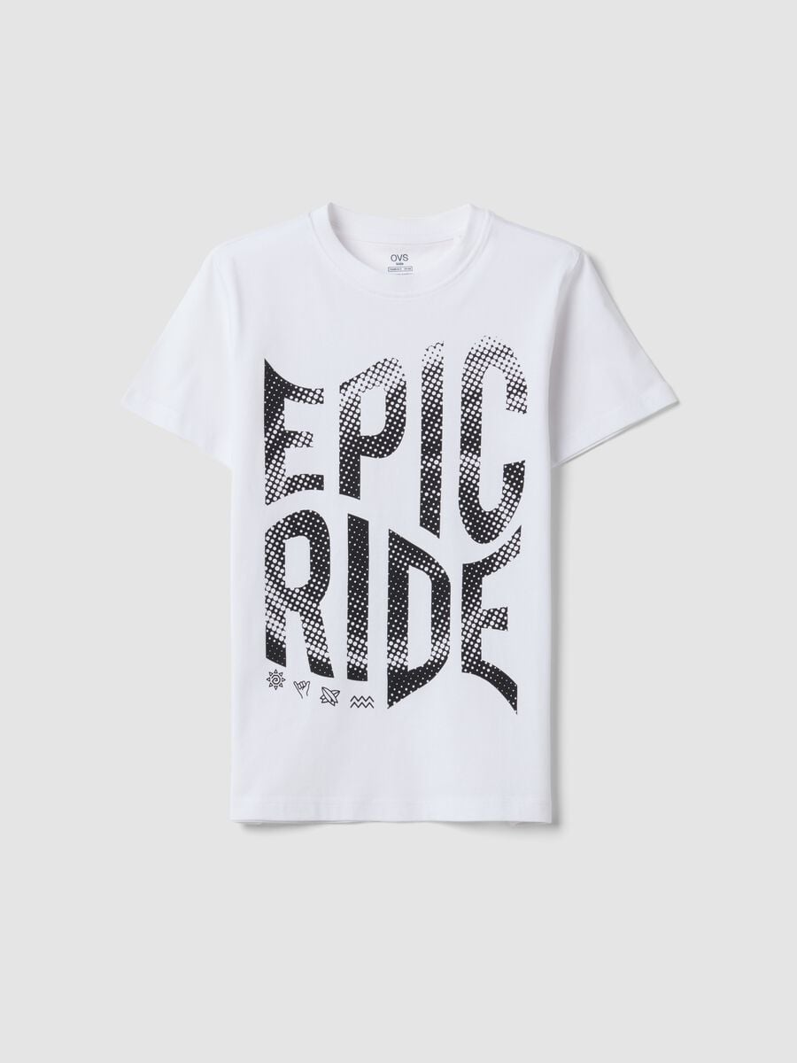 Camiseta blanca de algod&oacute;n org&aacute;nico de manga corta_3