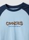 Blue organic cotton pyjamas with &ldquo;Cookies&rdquo; slogan for boys_2