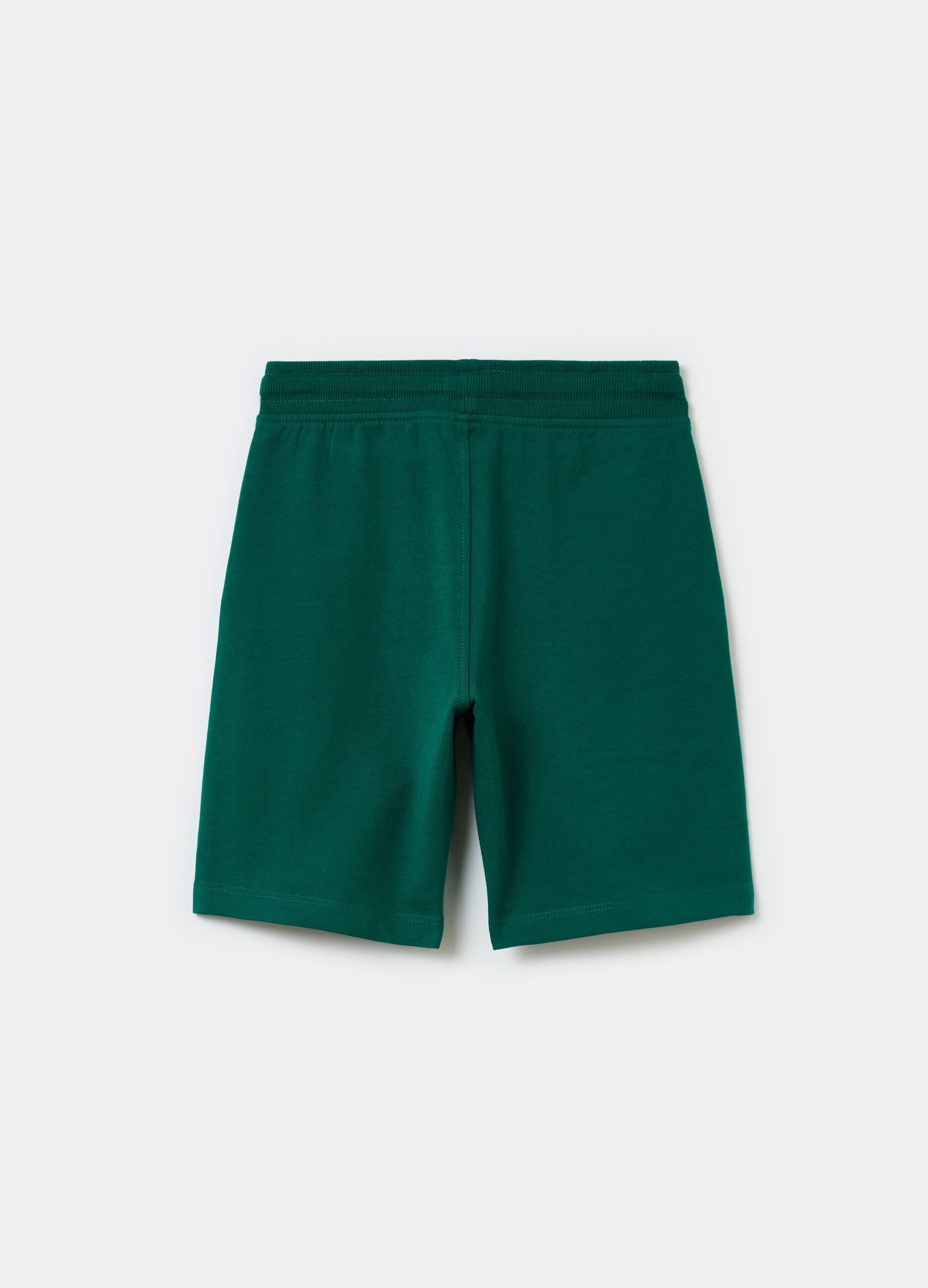 French Terry Bermuda shorts with drawstring