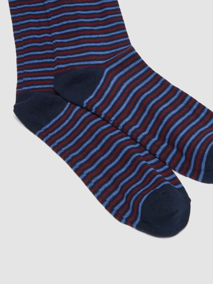 Tripack di calze lunghe blu navy in cotone organico elasticizzato_2