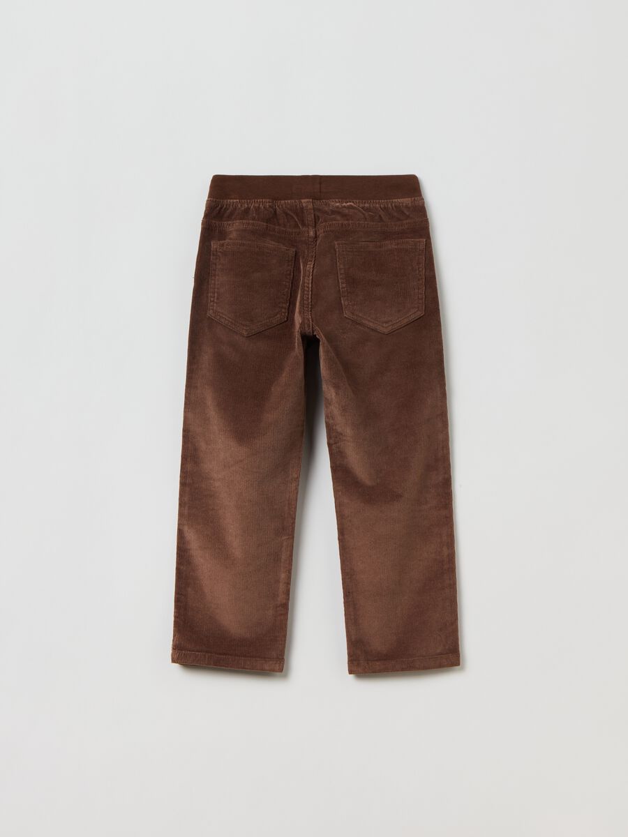 Joggers in corduroy con coulisse_1