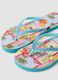 Blue multicolour tropical print flip-flops_1