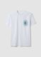 Wei&szlig;es T-Shirt aus reiner Baumwolle mit Print, Regular Fit_4