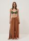 Brown wide-leg linen and viscose-blend trousers_1