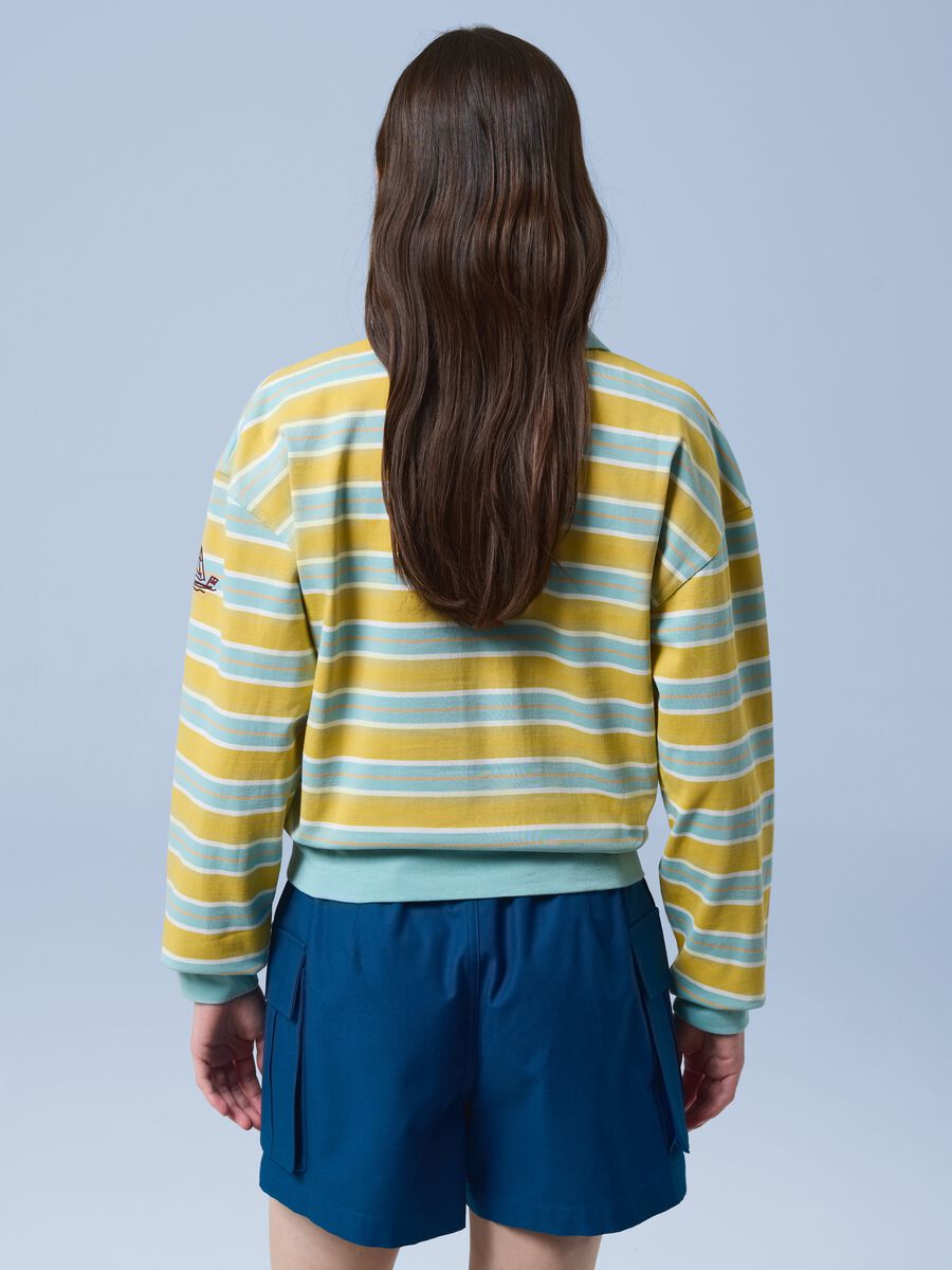 Gestreiftes ALTAVIA SAILING Langarm-Poloshirt aus reiner Baumwolle_2