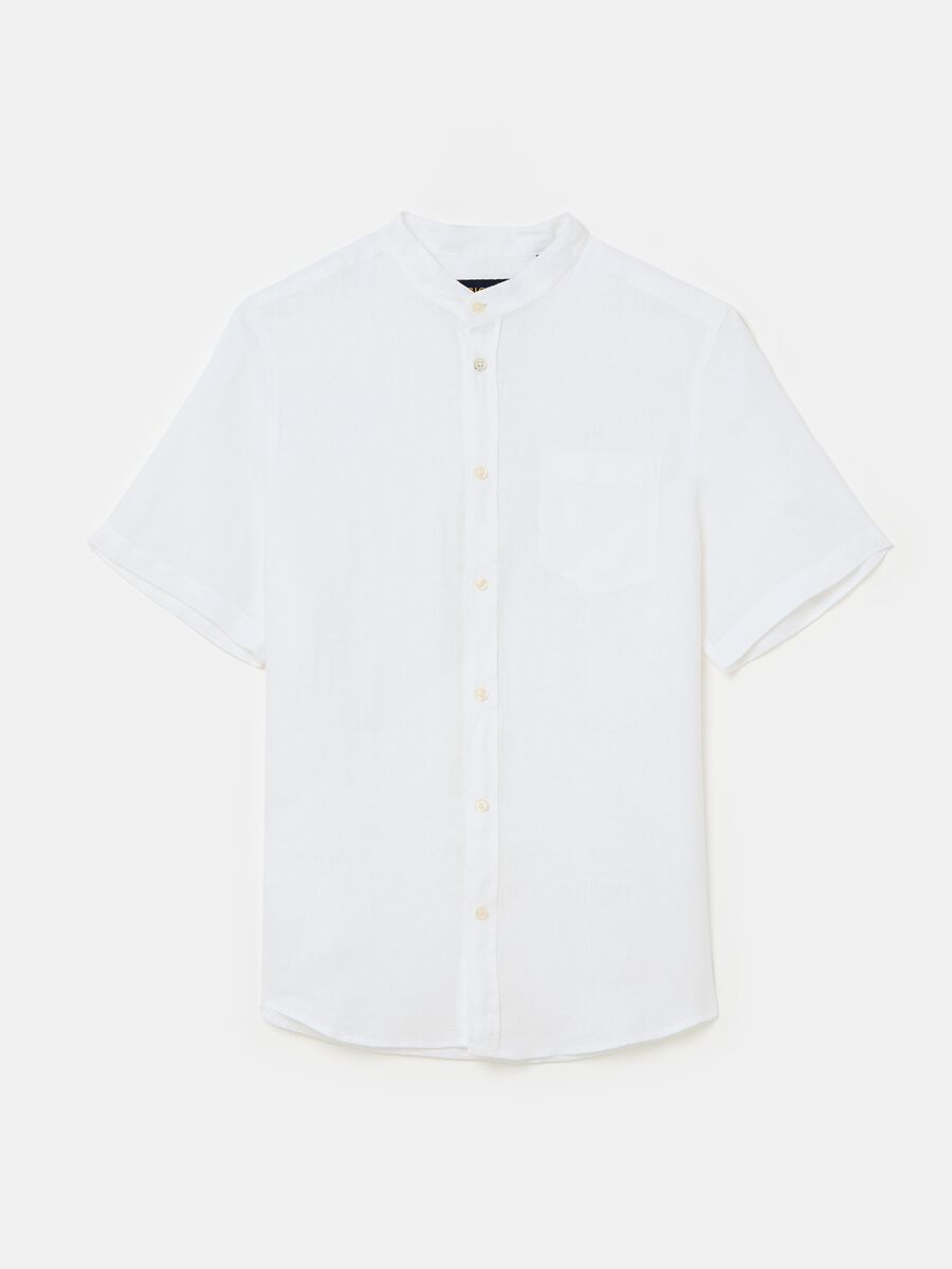 Short-sleeved shirt with Mandarin collar_3