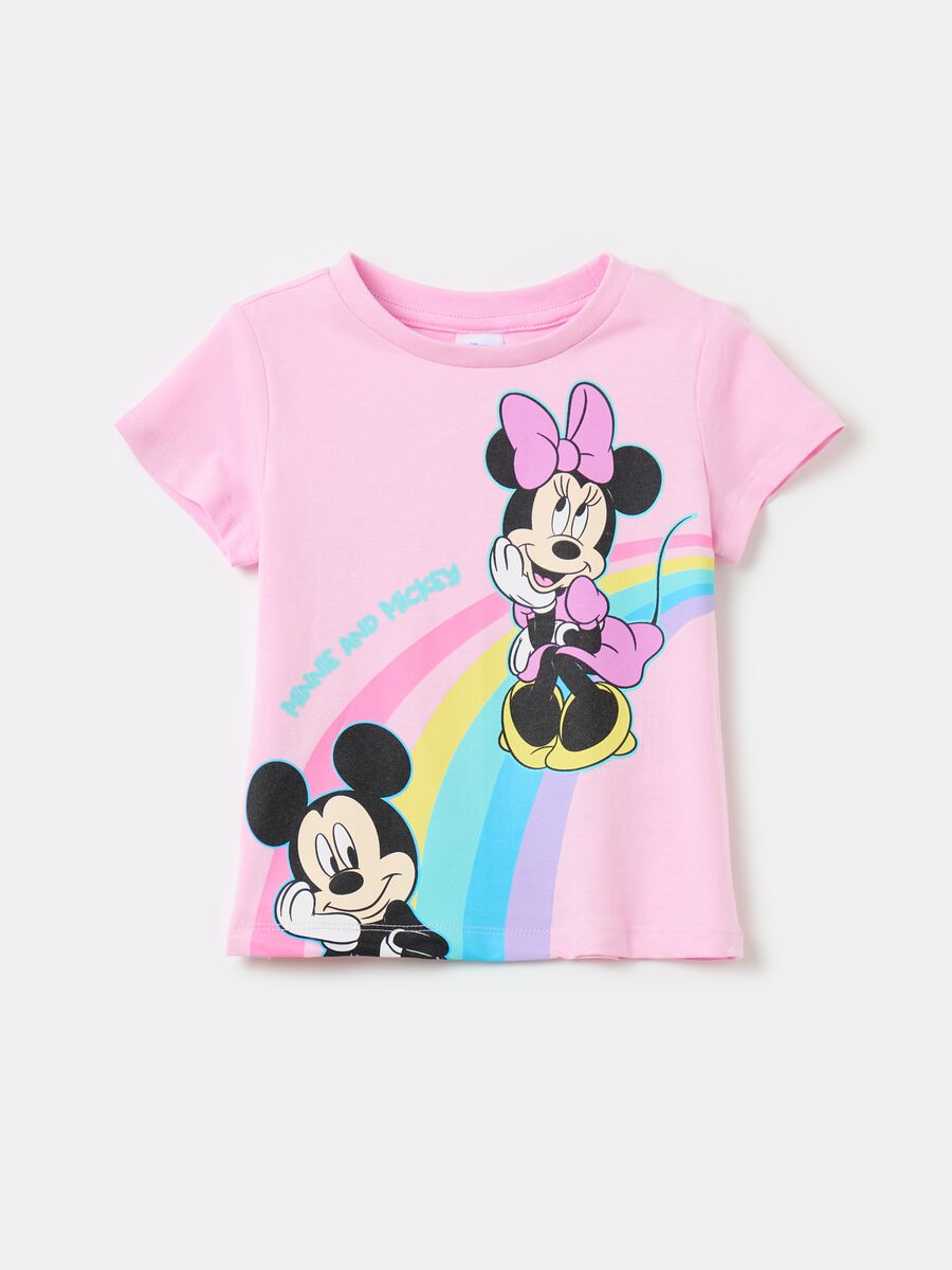 T-shirt with Disney Minnie and Mickey Mouse print_0