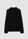 Black full-zip cardigan with collar, regular fit_6