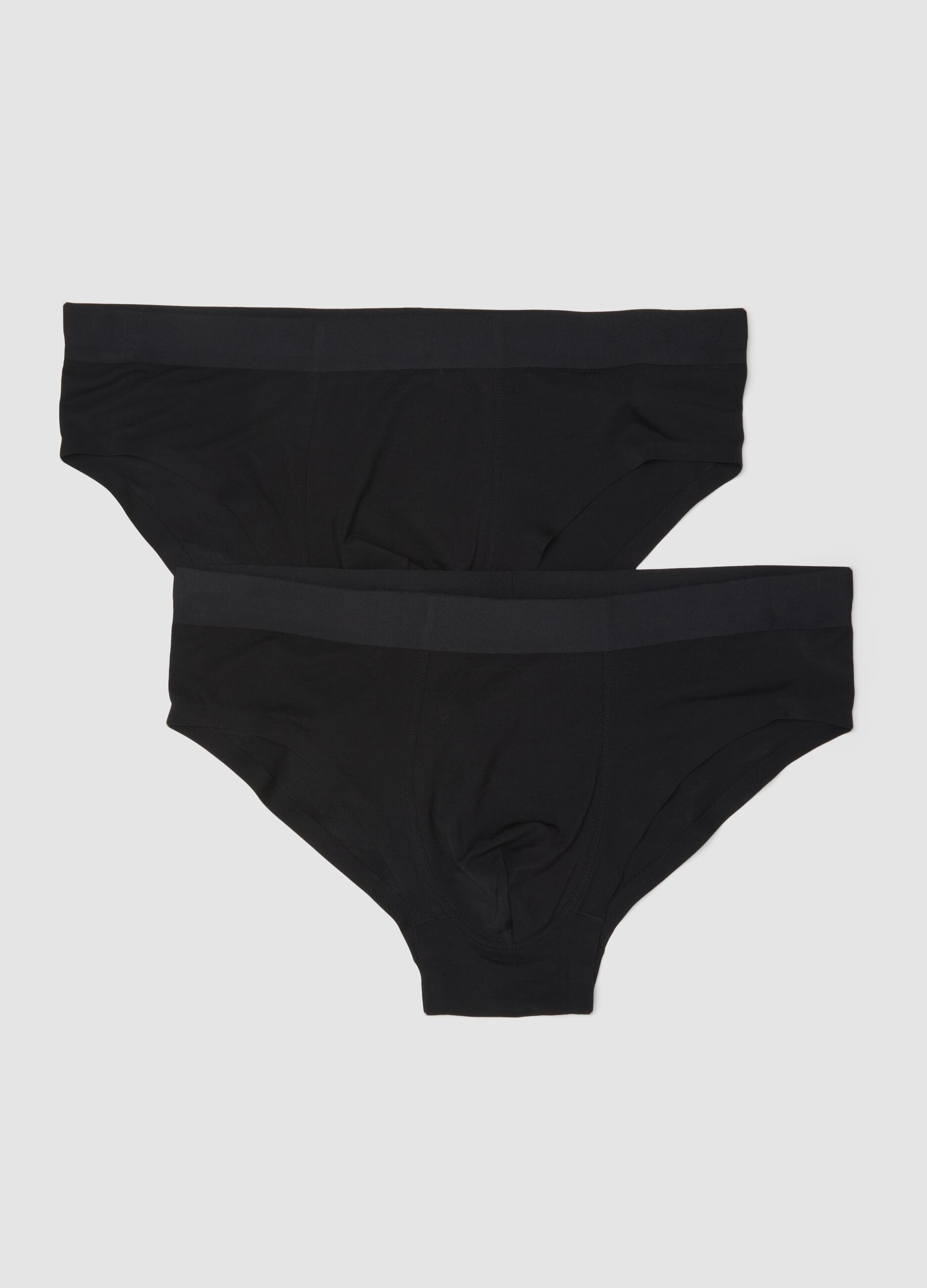 Black stretch modal briefs 2-pack