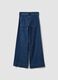 Blue wide-leg jeans in stretch cotton_6